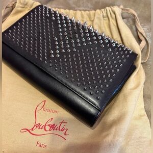 Christian Louboutin paloma spike clutch bag